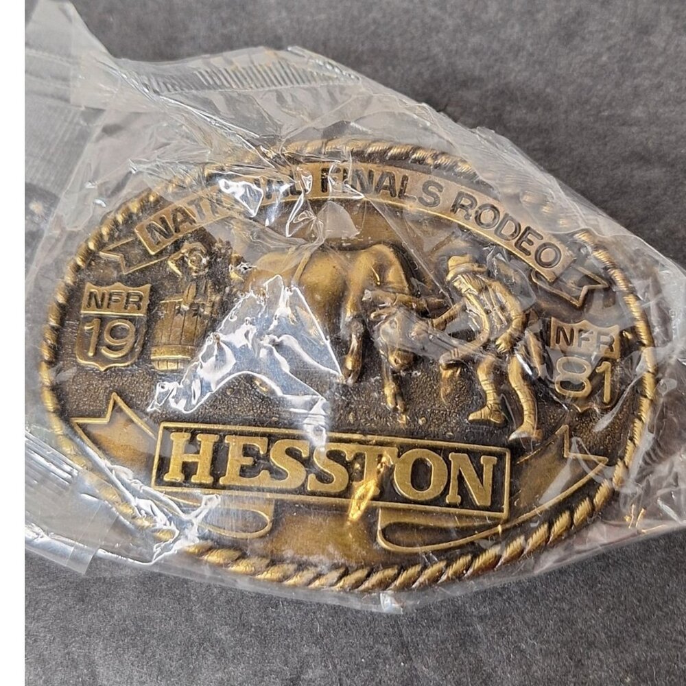 1981 HESSTON National Finals  Rodeo Belt Buckle NOS NEW